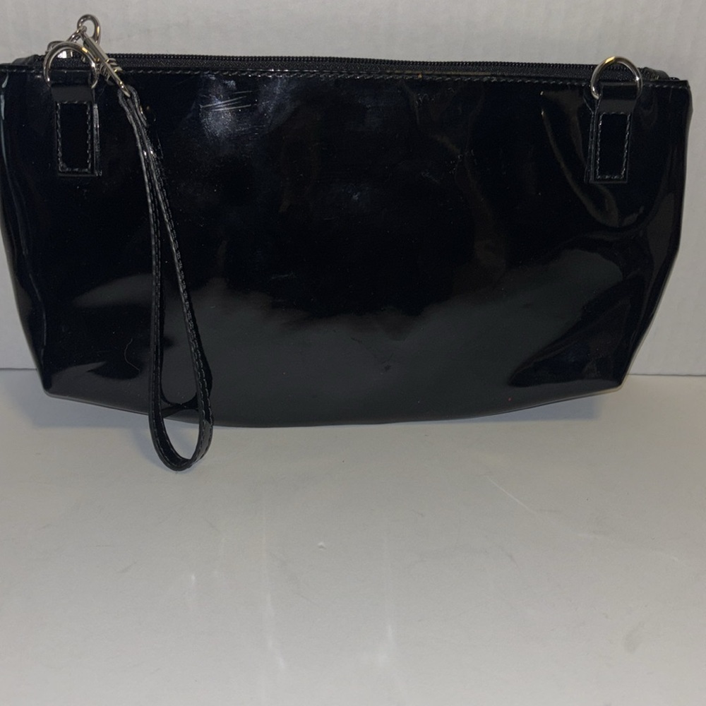 Black Patent Leather Wristlet